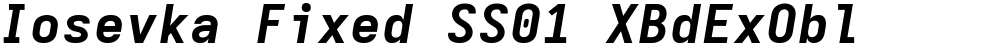 Iosevka Fixed SS01 XBdExObl