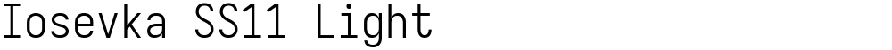 Iosevka SS11 Light