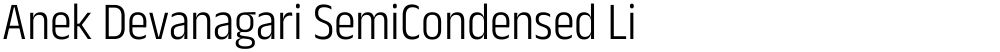 Anek Devanagari SemiCondensed Light