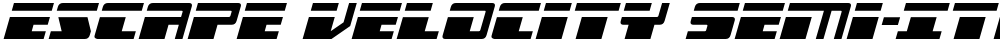Escape Velocity Semi-Italic