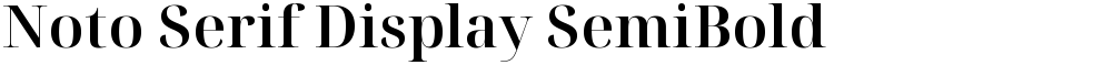 Noto Serif Display SemiBold