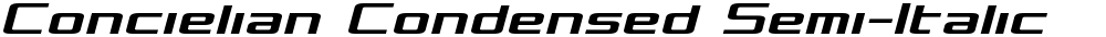 Concielian Condensed Semi-Italic