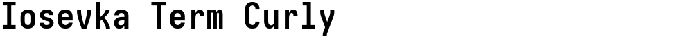 Iosevka Term Curly