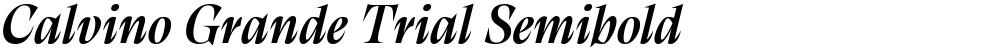Calvino Grande Trial Semibold