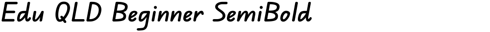 Edu QLD Beginner SemiBold