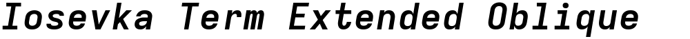 Iosevka Term Extended Oblique