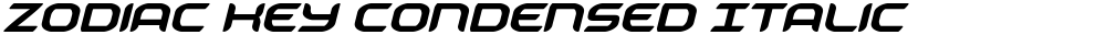 Zodiac Key Condensed Italic