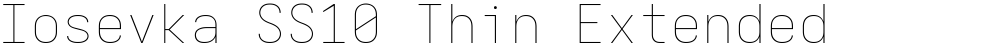 Iosevka SS10 Thin Extended
