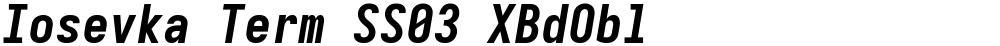 Iosevka Term SS03 XBdObl