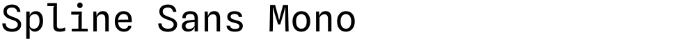 Spline Sans Mono