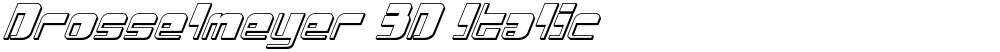 Drosselmeyer 3D Italic
