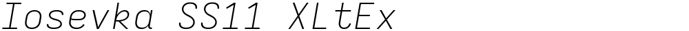 Iosevka SS11 XLtEx