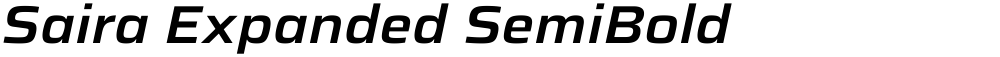 Saira Expanded SemiBold