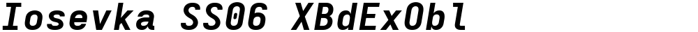 Iosevka SS06 XBdExObl