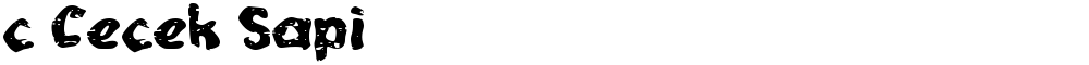 c Cecek Sapi