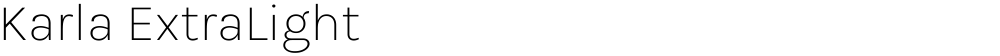Karla ExtraLight