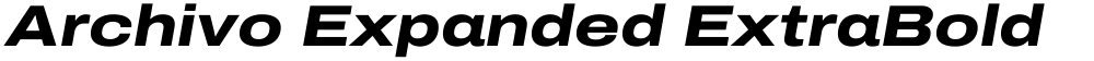 Archivo Expanded ExtraBold