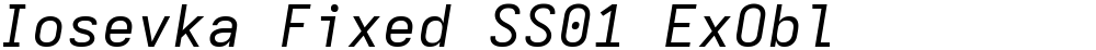 Iosevka Fixed SS01 ExObl
