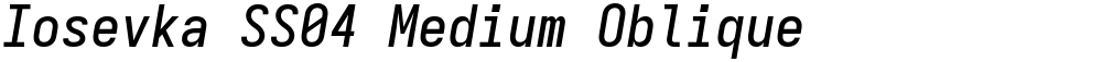 Iosevka SS04 Medium Oblique