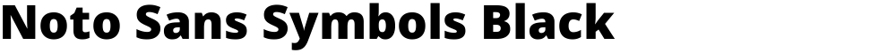 Noto Sans Symbols Black
