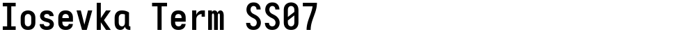 Iosevka Term SS07