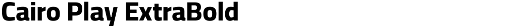 Cairo Play ExtraBold