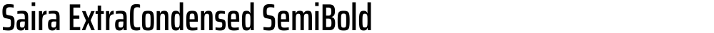 Saira ExtraCondensed SemiBold