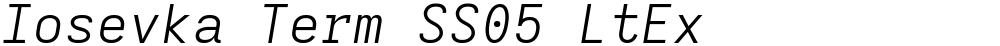 Iosevka Term SS05 LtEx