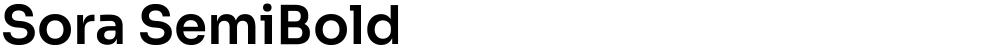 Sora SemiBold