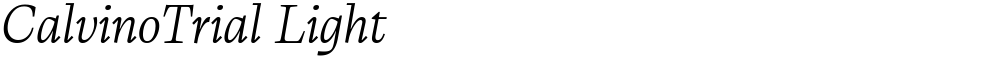 CalvinoTrial Light