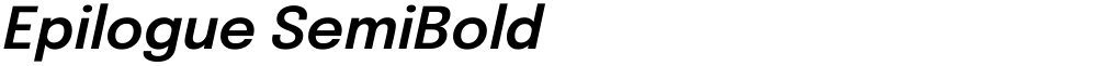 Epilogue SemiBold