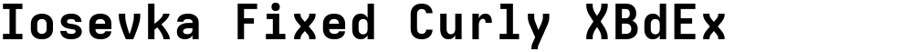 Iosevka Fixed Curly XBdEx
