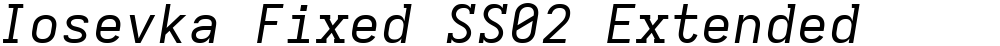 Iosevka Fixed SS02 Extended