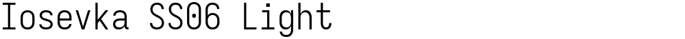 Iosevka SS06 Light
