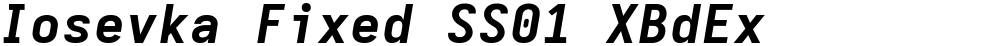 Iosevka Fixed SS01 XBdEx