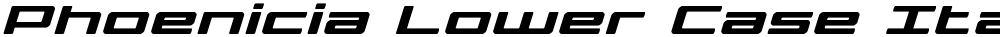 Phoenicia Lower Case Italic