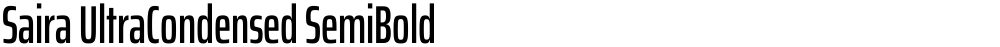 Saira UltraCondensed SemiBold