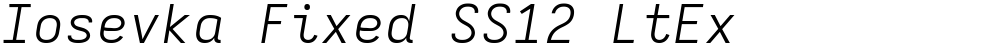 Iosevka Fixed SS12 LtEx