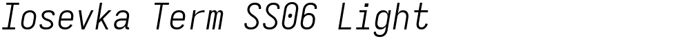 Iosevka Term SS06 Light