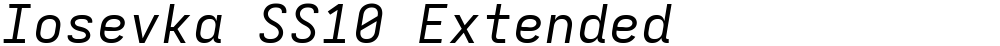 Iosevka SS10 Extended