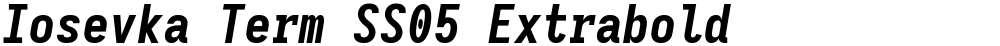 Iosevka Term SS05 Extrabold