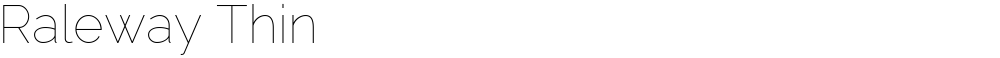 Raleway Thin