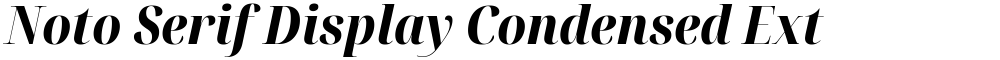Noto Serif Display Condensed ExtraBold