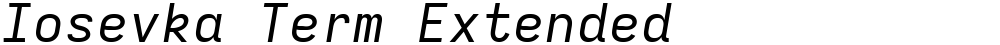 Iosevka Term Extended