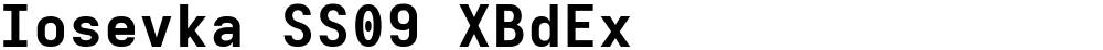 Iosevka SS09 XBdEx