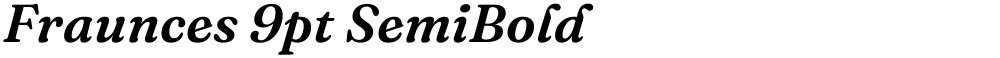 Fraunces 9pt SemiBold