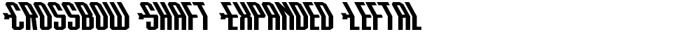 Crossbow Shaft Expanded Leftal
