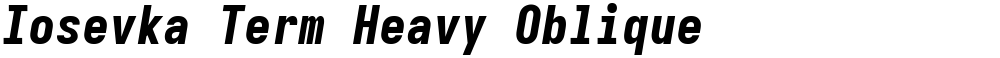 Iosevka Term Heavy Oblique