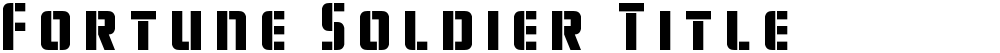 Fortune Soldier Title