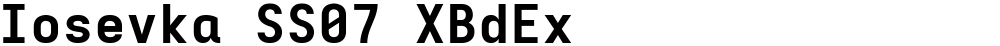 Iosevka SS07 XBdEx